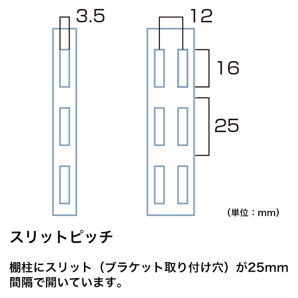 65%OFF【送料無料】 スリット芯々58.8cm用貫通式丸バーセット W60cm 