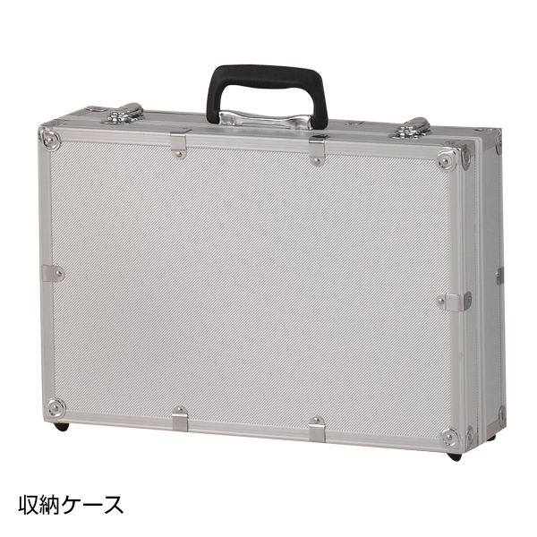モバイルパンフレットスタンド クリアパネルA4判5面 折りたたみ式 収納ケース付 W285×D350×H1500mm - 店舗用品のミセダス