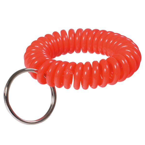カールバンド レッド 店舗用品 レジ回り用品 キーホルダー