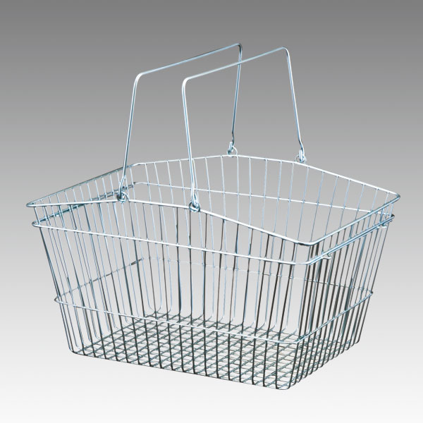 スチール製 買物カゴ(5ケ入) 店舗用品 運営備品 ショッピングカート・バスケット 買い物バスケット