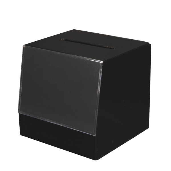 アンケートBOX ブラック 店舗用品 レジ回り用品 募金箱・アンケート箱・レシート回収箱