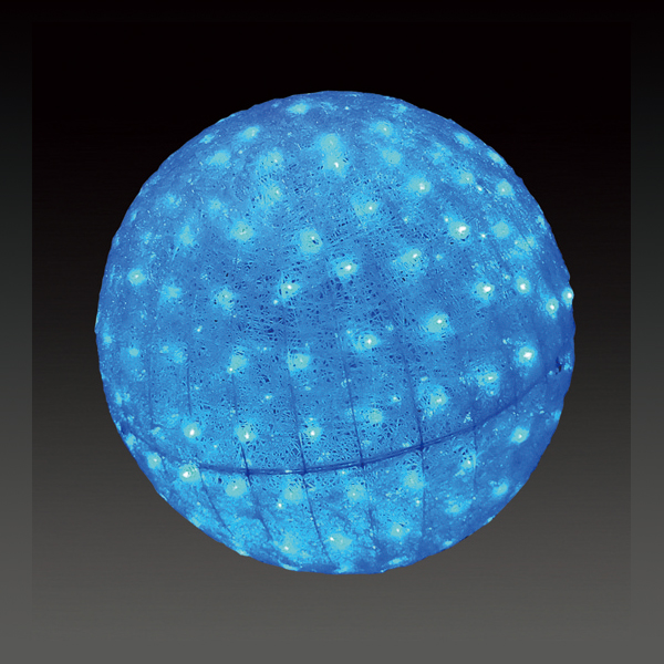 LEDクリスタルグローボール イルミネーションモチーフライト 屋外 防雨 ブルー（小）φ200mm