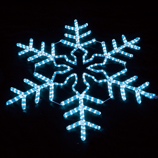 LEDロープライト スノーフレーク 大 防滴仕様 780×900mm ブルー