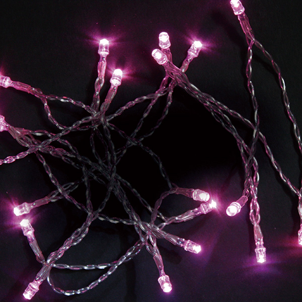 LED フラワーライト 乾電池式 2m ピンク