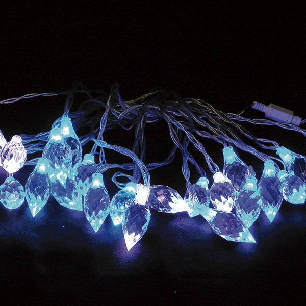LED ダイヤモンドドロップ 12.2m ブルー/ホワイト