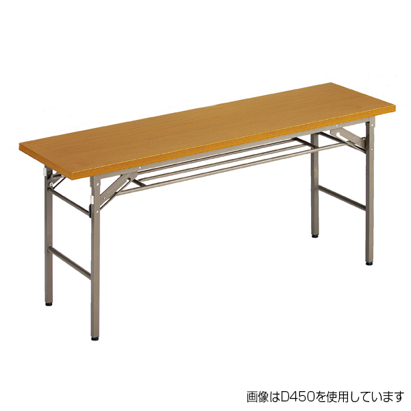 折りたたみテーブル (W1500/D450) チーク (棚付)