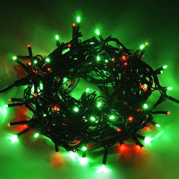 在庫限り】新LEDストリングライト黒コード 赤緑MIX - 店舗用品のミセダス