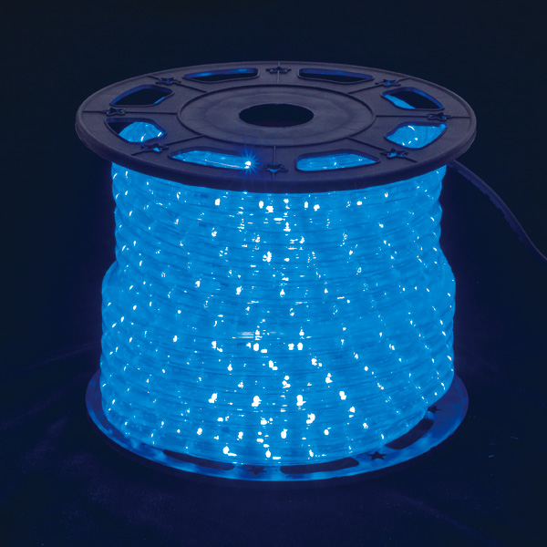 新360°発光ロープライトII イルミネーション LEDチューブライト ブルー