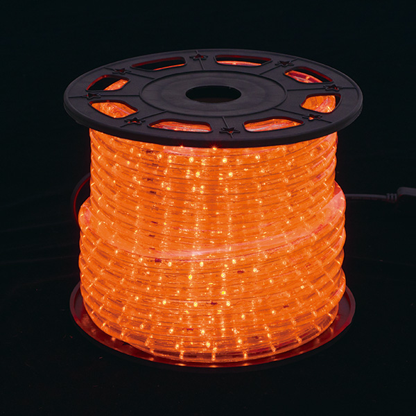 新360°発光ロープライトII イルミネーション LEDチューブライト オレンジ