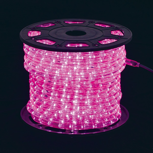 新360°発光ロープライトII イルミネーション LEDチューブライト ピンク