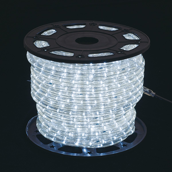 新360°発光ロープライトII イルミネーション LEDチューブライト ホワイト