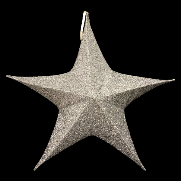 シャインクロススター 星形 ポリエステル製 シルバー 110cm