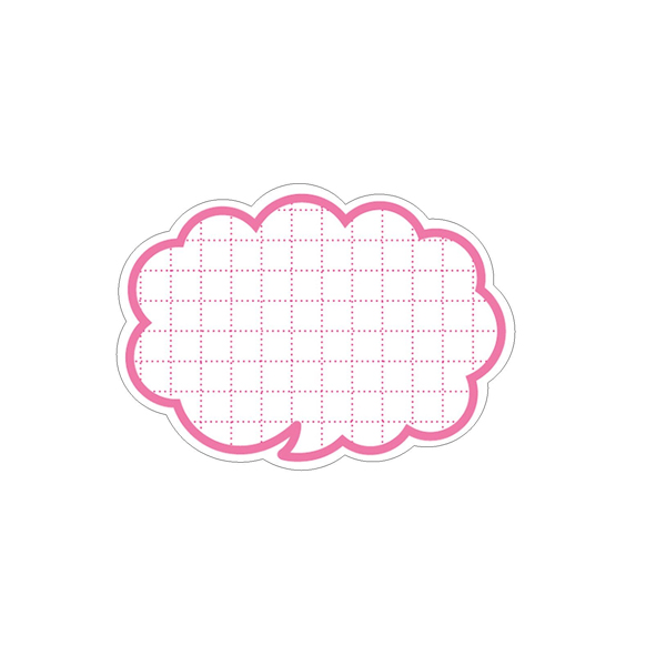 【在庫限り】【在庫処分 - 現品限り特価品】抜型カード 吹出し 小 ピンク 16-4070