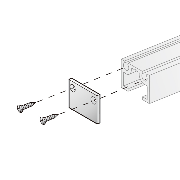 CR-1C レールキャップ ホワイト 店舗用品 展示用品
