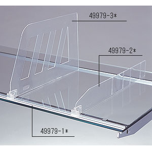 木棚/ガラス棚兼用スライドレール用 仕切 H150 (10枚入)