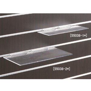 【在庫限り】【在庫処分 - 現品限り特価品】スロットウォール用アクリル棚 10ケ W250XD100