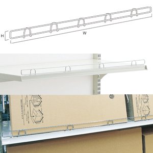 スチール什器 棚用ワイヤーストッパー W750×H50mm