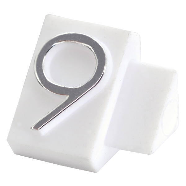 ニュープライスキューブ補充用 L用 単品 白/銀文字 9