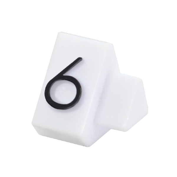 ニュープライスキューブ補充用 M用 単品 白/黒文字 6