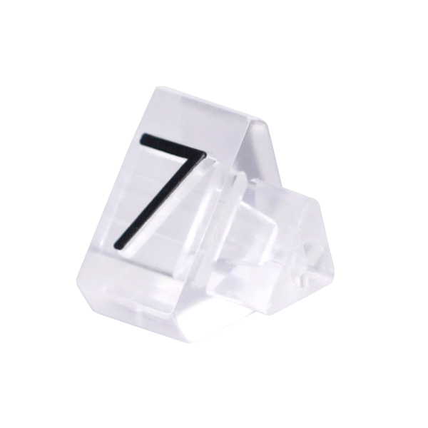 ニュープライスキューブ補充用 M用 単品 透明/黒文字 7