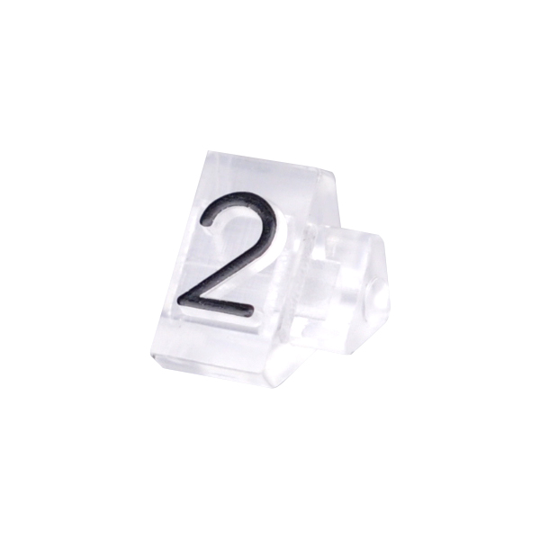 ニュープライスキューブ補充用 S用 単品 透明/黒文字 2