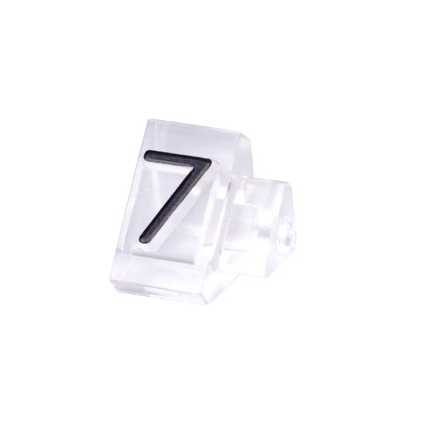 ニュープライスキューブ補充用 S用 単品 透明/黒文字 7