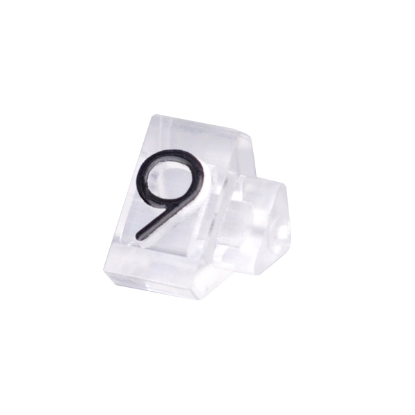 ニュープライスキューブ補充用 S用 単品 透明/黒文字 9
