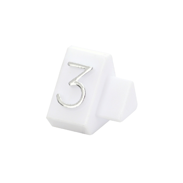 ニュープライスキューブ補充用 S用 単品 白/銀文字 3
