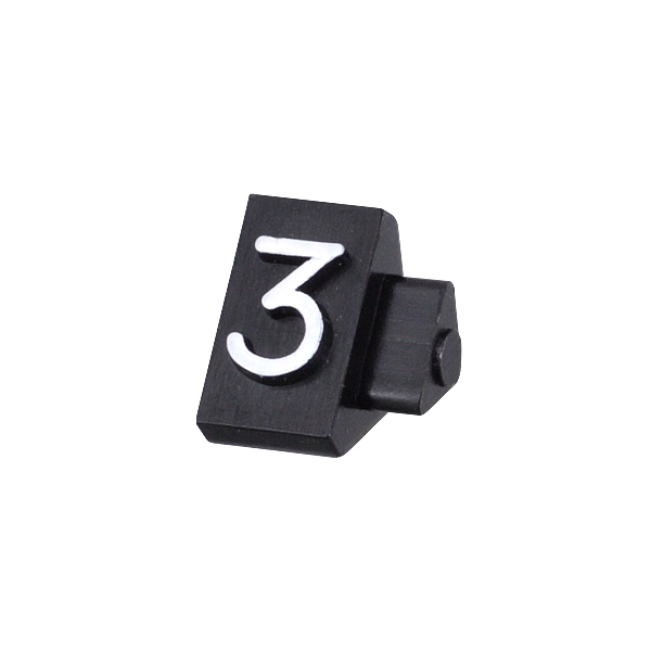 ニュープライスキューブ補充用 S用 単品 黒/白文字 3