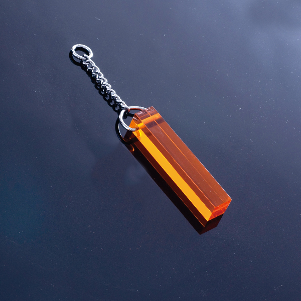 カラーキーホルダー KY418A オレンジ 店舗用品 レジ回り用品 キーホルダー