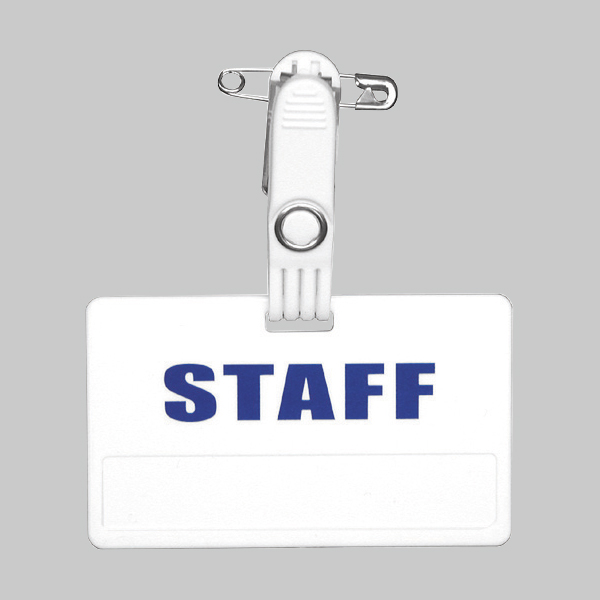 ラベル名札(STAFF) ブルー