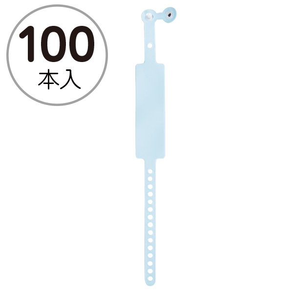 新パスバンド 取付け簡単 はずせないロック式 100本入 ブルー