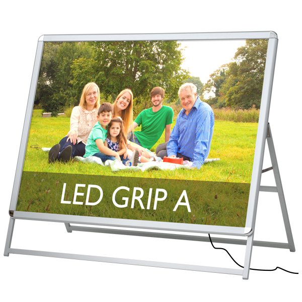 LEDグリップA® B0ヨコ 片面 H1220 シルバー LEDライティングパネル