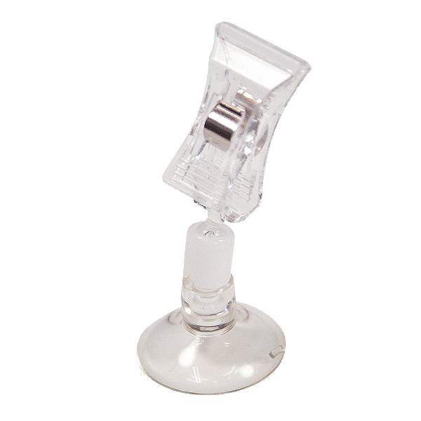 クリップホルダー CC-2Q(吸盤＋クリップ) W30×H60 店舗用品 販促POP 小型POPスタンド - 店舗用品のミセダス