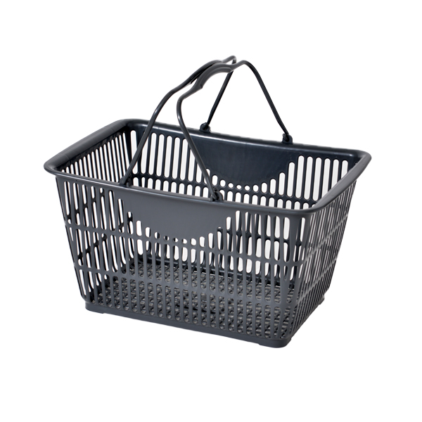 ショッピングバスケット SW28 ダークグレー 店舗用品 運営備品 ショッピングカート・バスケット 買い物バスケット