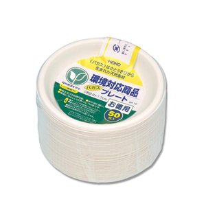 バガス徳用プレート GP-10 50枚入 ×60袋