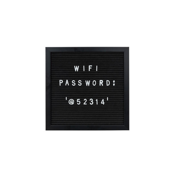 レターボード S 300角 ブラック 木目風 店舗用品 販促POP メッセージボード