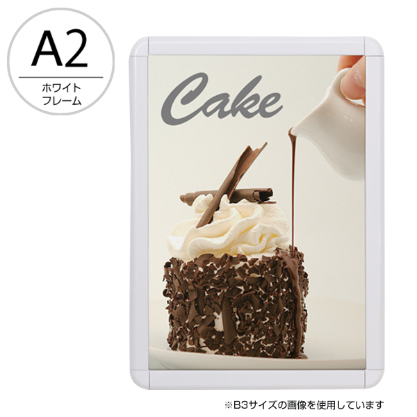 メディアグリップ 屋内用 前面開閉フレーム幅32mm 角丸型 MG-32R A2 ホワイト W470×H644mm