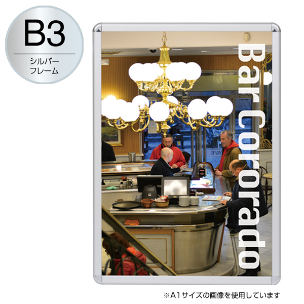 メディアグリップ 屋内用 前面開閉フレーム幅32mm 角丸型 MG-32R B3 シルバー W414×H565mm