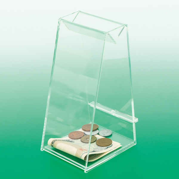 アクリル募金箱 スリムサイズ 店舗用品 レジ回り用品 募金箱・アンケート箱・レシート回収箱