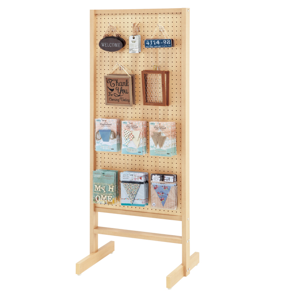 両面有孔パネルスタンド シナW600 店舗用品 販促用品 陳列什器 有孔ボード パンチングボード DIY diy