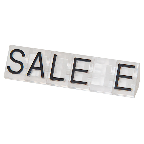 ニュープライスキューブ補充L用 SALE 透明/黒文字