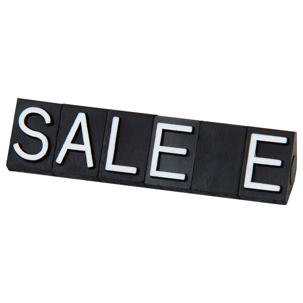 ニュープライスキューブ補充L用 SALE 黒/白文字