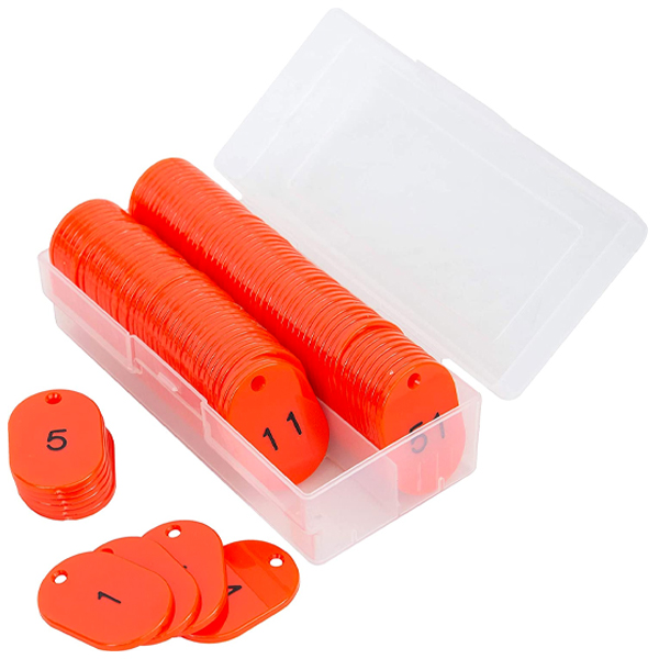 スチロール番号札 小 W30×H45mm 1〜100 レッド