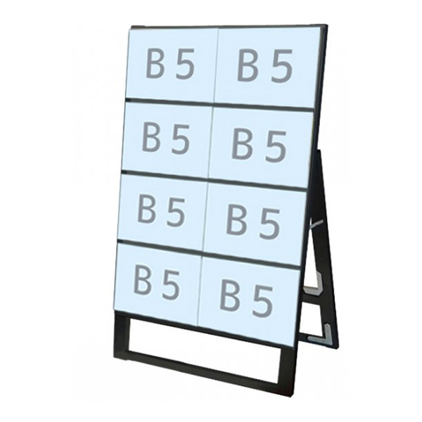 逸品】 B5サイズ カードケーススタンド看板 :B5横×8枚 片面 ハイタイプ