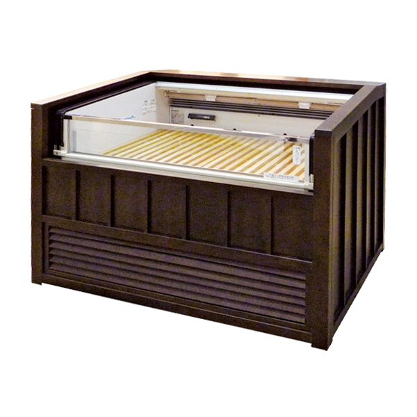55700 パネルDEデコ片面オープンショーケース茶