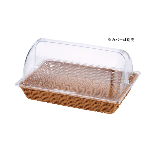 57241 ビュッフェバスケット角型樹脂製ブラウン
