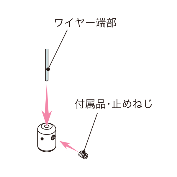 アラカワ ワイヤーエンド 中間金具 CE-1 - 店舗用品のミセダス