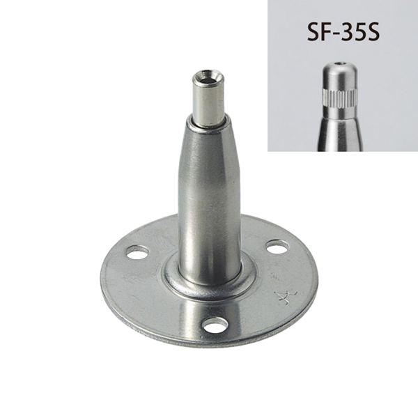 アラカワ 木棚吊り ビス止め 天井金具 中間金具 床金具 ストッパーキャップ付 ステンレスサテン SF-35S