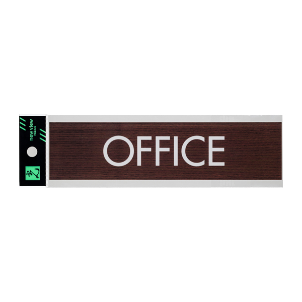 ウッドライクマットサイン ウォールナット横長OFFICE
